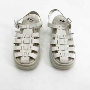 Dirty Laundry Lisbon Cream Woven Strappy Fisherman Platform Sandals Women's